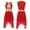 Red, variant on Kaerm Women Color Block Petchwork Sleeveless Irregular Hem Dress Lyrical Dance Performance Dress Royal Blue M