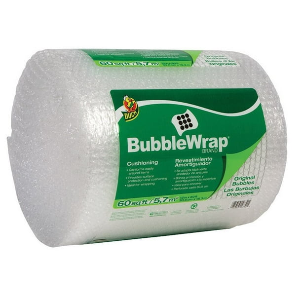 Duck Original Bubble Wrap Cushioning, 12 in. x 60 ft., Clear Walmart