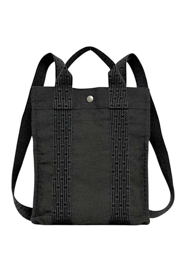Pre-Owned Hermes Herms Ad PM Backpack (ec-24896) in Gray Air Line Canvas. This Mini backpack...