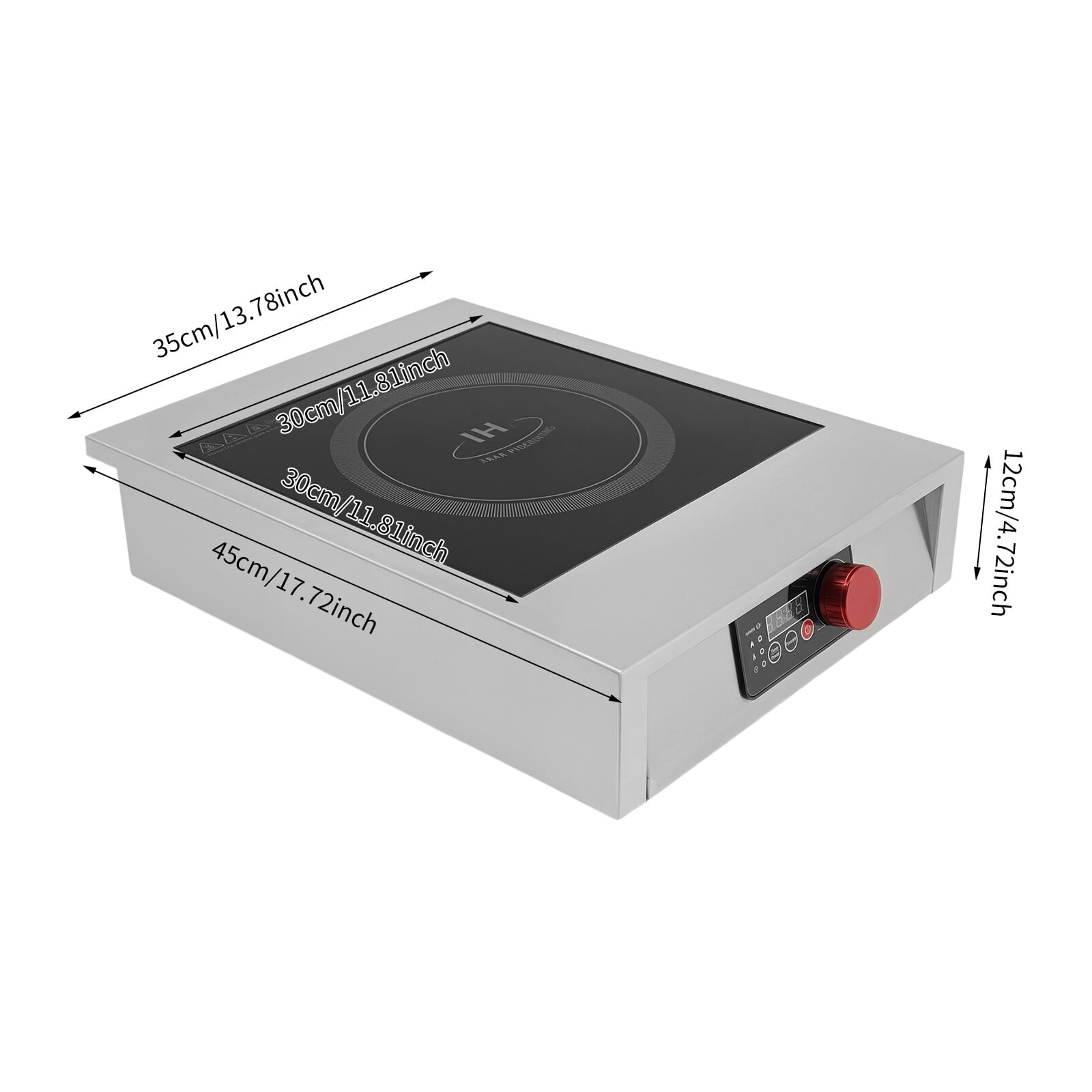 Commercial Induction Cooktop, 3500W Portable Induction Burner 110V, Quick Heating, Overheat Empty Pot Protection