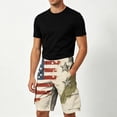 thumbnail image 4 of Jessboyy Men's 4th of July Cargo Shorts American Flag Printed 250 Anniversary Patriotic Shorts with Pockets no Belt Independence Day Multicolor,XL, 4 of 7
