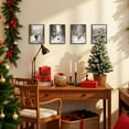 thumbnail image 3 of Hieng Winter Christmas Wall Art Prints Set of 4, Farmhouse Christmas Decor, Rustic Winter Santa Reindeer Forest Village Landscape Posters for Home Bedroom Living Room Decor Unframed, 3 of 6