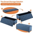 thumbnail image 6 of CONCETTA Versatile Storage Ottoman Bench, Tufted Upholstered End of Bed Chest, Foot Rest with Legs, Ample Capacity for Living Room, Entryway, Blue, 6 of 8