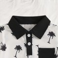 thumbnail image 7 of mgoYE Baby Boy Clothes 12-18 Months Toddler Baby Boy Clothes Tropical Vacation Summer Outfits Button Short Sleeves Hawaiian Beach Shirts & Shorts with Pockets(Black,0-6 Months), 7 of 7