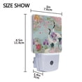 thumbnail image 4 of Yayeee LED Plug in Night Light for The Home with Auto Dusk to Dawn Light Sensors, 2 Pack, Green Floral Cranes Pattern, 4 of 6