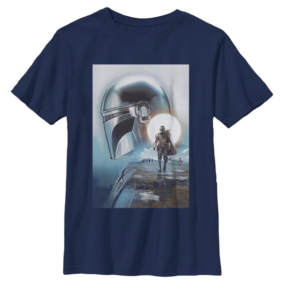 Boys Star Wars: The Mandalorian and Grogu Din Djarin and The Child Poster T Shirt