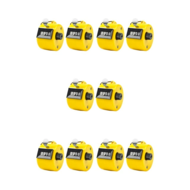 relayinert 2x Unisex Manual Counting Tally With Clear Accurate Scale For Easy Materials Yellow 5Set