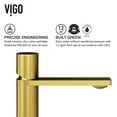 thumbnail image 3 of VIGO Halsey Single Handle Single-Hole Bathroom Faucet in Matte Brushed Gold, 3 of 11