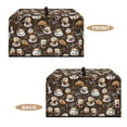thumbnail image 4 of TSOVTHRID Convection Oven Dust Cover with Handle Washable Microwave Oven Cover Dust Protection Kitchen Appliance Protector, Coffee Bean Cake Bread Brown Print, 18.25"W x 14.5"D x 11"H, S, 4 of 7