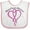 White and Pink, variant on Inktastic Breast Cancer Awareness with Pink Ribbon Heart Boys or Girls Baby Bib