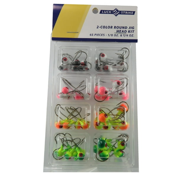 LuckEStrike, Jig Head Kit, Assorted Colors, 65 pc, Crappie