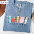 thumbnail image 2 of Cute School Supplies Shirt | Back to School Teacher T-Shirt | Crayon Pencil Notebook Apple Glue Stick Tee, 2 of 4