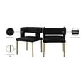 thumbnail image 4 of Meridian Furniture Caleb Black Velvet Dining Chair (Set of 2), 4 of 5