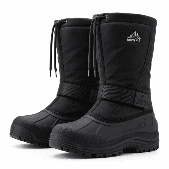 NORTIV8 Mens Snow Boots Insulated Waterproof Winter Boots Outdoor Comfort Warm Shoes