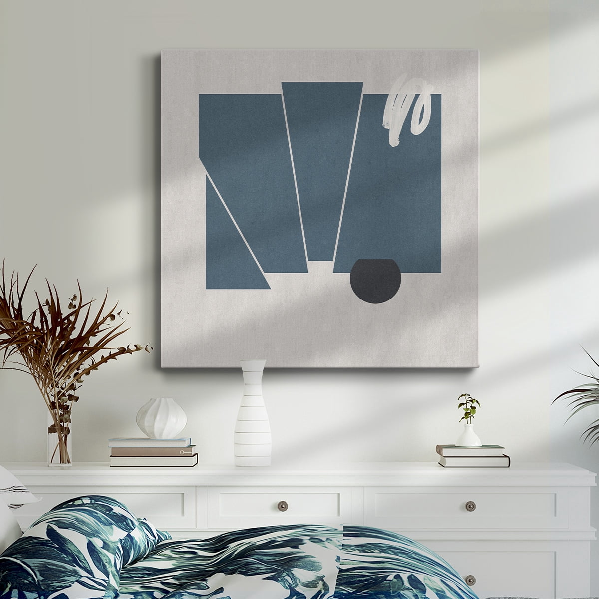 Wexford Home Blue Felt IV-Premium Gallery Wrapped Canvas, 40" x 40" - Ready to Hang