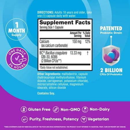 Digestive Advantage Daily Probiotics For Women And Men, Supports Gut Health, 30 Capsules
