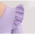 thumbnail image 5 of ‌LYMAYTER Toddler Short Sleeve Ballerina Dress Girls Ruffle Sleeve Sequin Tulle Tutu irthday Fun 3Y-11Y, 5 of 7