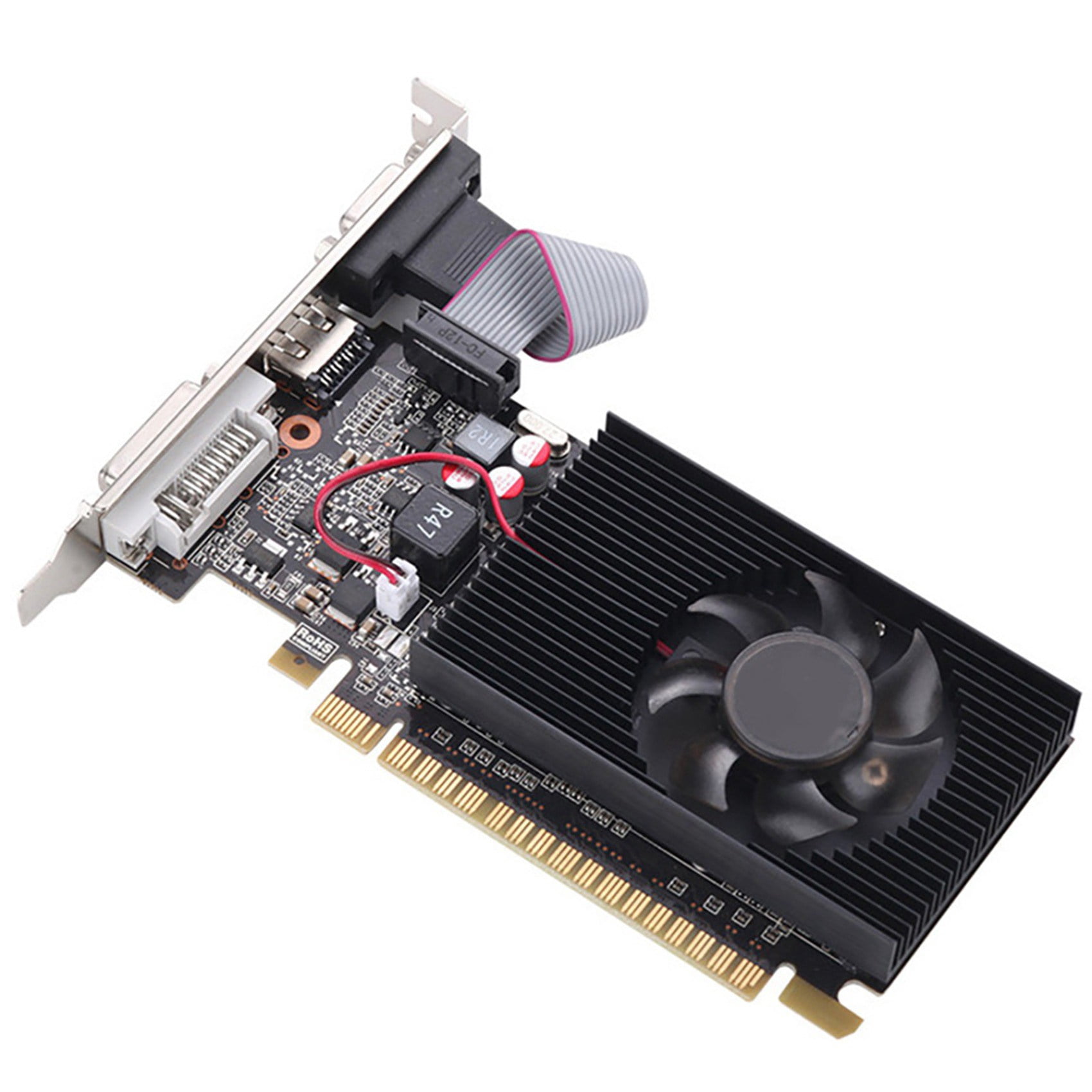 2X GT 610 1G Ultra-Fast Graphics Card 1GB 64Bit DDR3 810/500MHz PCI-E 1.1 X16 Small Chassis PC Gaming