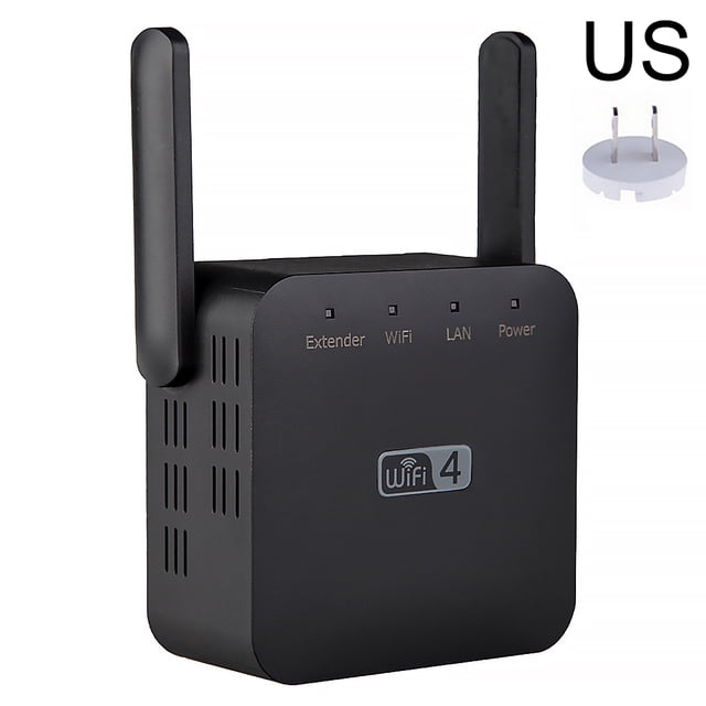 Wifi Repeater 2.4G Wifi Extender Amplificador de señal Diseño de antena dual Amplificador de señal inalámbrica, Enchufe de EE. UU., Negro 300M sidaley EL4481-05B