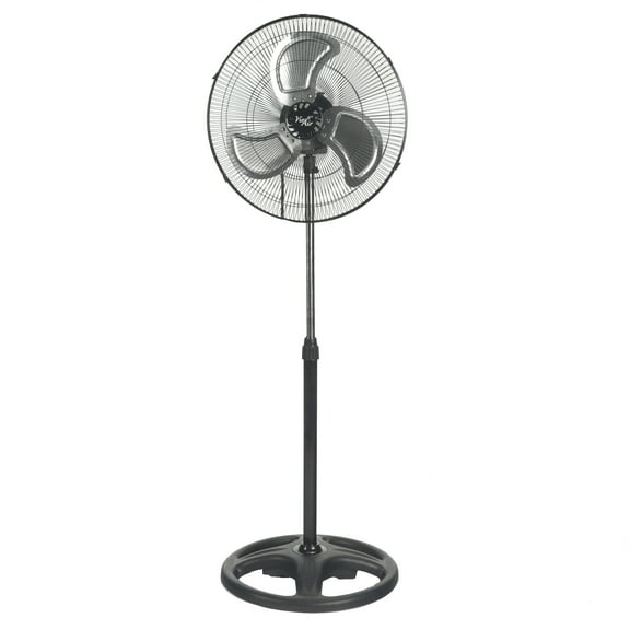 Vie Air 18" High Velocity Stand 3-Speed Fan, Model VA-18PB, Black