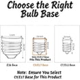 thumbnail image 3 of PLUHKN-10 Pack LED Edison Light Bulbs, ST40 Clear Replacement Bulb 0.6W fits E17 C9 Screw Base, Vintage Dimmable Shatterproof Bulbs for Outdoor Patio ST40 String Lights, Warm White, 3 of 4