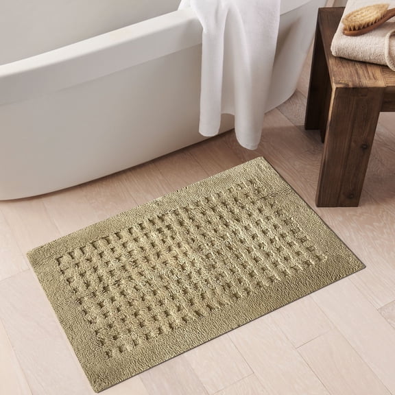 Essential Waffle Modern Bath Rug