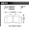 thumbnail image 4 of Hawk Performance HB141U.650 Brake Pads - DTC-70 Compound - Front / Rear Set Fits select: 1995 PORSCHE 911, 1996 PORSCHE 911 CARRERA 2/CARRERA 4, 4 of 4