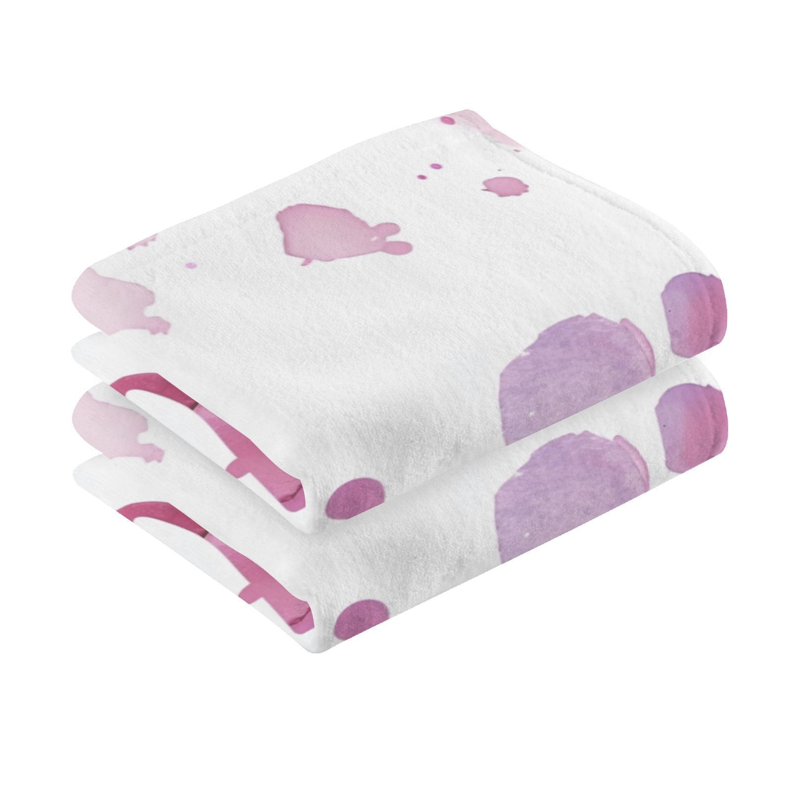 It's A Girl Hand Towels Cotton Bath Towels Large Face Towels Absorbent for Bathroom 2 Packs