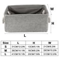 thumbnail image 2 of KEINXS Grey Basket Storage Baskets Fabric Baskets Rectangular Storage Bins Decorative Baskets Canvas Storage Basket for Empty Gifts  Basket Storage for Nursery, 2 of 11