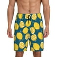 thumbnail image 2 of Picia Lemon Pajama Shorts for Men, Men's Pajama Bottoms, Sleepwear,Short Pajama Pants-Medium, 2 of 9