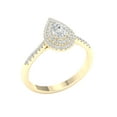 thumbnail image 2 of Imperial 5/8 Ct TDW Pear Diamond Double Halo Engagement Ring in 10K Yellow Gold (H-I, I2), 2 of 4