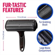 ChomChom Roller Pet Hair Remover Reusable Lint Roller, Black