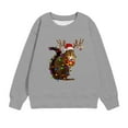 thumbnail image 4 of TFEOQRY Children Long Sleeve Hoodless Christmas Sweatshirts for Boys and Girls Casual Christmas Printed Sweatshirt Gray, 4 of 4