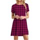 thumbnail image 1 of Vestido de Manga Corta para las Mujeres Casual Impreso Cuello Redondo, Vestido de las Señoras para la Primavera Y el Verano de Uso Diario, 1 of 9