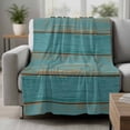 thumbnail image 2 of Teal Wood Grain Blanket Soft Cozy Warm Throw Blanket for Couch, Plush Fuzzy Flannel Fleece Blankets for Sofa, Farmhouse Vintage Wooden Rustic Bed Blankets Lightweight Gifts for Women, 40"x50", 2 of 9