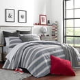 thumbnail image 2 of Nautica | Craver Collection | 100% Cotton Cozy & Soft, Durable & Breathable Striped Comforter & Matching Sham(s), Queen, Grey, 2 of 3