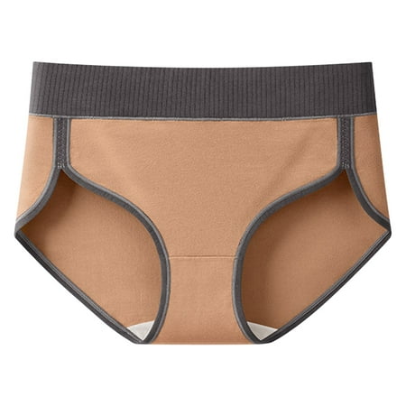 Summer Savings Clearance 2025  Womens Briefs Panties  Women s High Waisted Cotton Hipster Underwear Soft Stretch Panties Moisture Breathable Seamless Panty M-2XL