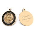 thumbnail image 1 of Placa Perro Gato Personalizada Identificación Razas Inoxida Color Pastor Alemán, 1 of 5