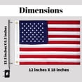 thumbnail image 3 of American USA Boat Flag With Pole Kit Cabin Waterproof Embroidered Marine & Golf Cart Flags - 12" x 18" - KIT, 3 of 5