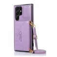 thumbnail image 2 of Nalacover Wallet Case for Samsung Galaxy S22 Ultra,Luxury PU Leather+Soft TPU Magnetic Clasp Flip Credit Card Slots Kickstand Back Cover with Detachable Crossbody Lanyard Strap.Purple, 2 of 10