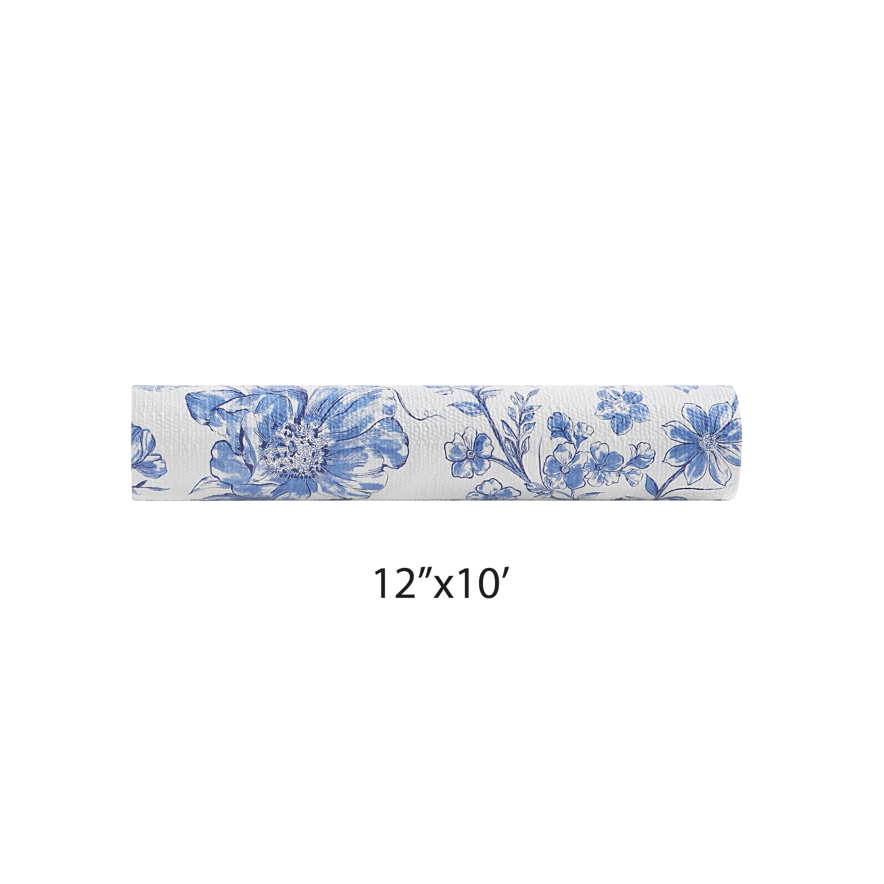 The Pioneer Woman Agatha Non-Adhesive Vinyl Shelf Liner, Blue, 12" x 10'