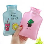 Jeobest 2PCS Mini PVC Cartoon Hot Water Bottle Winter Leakproof Warmer Bag for Students MZ(color randomly) by