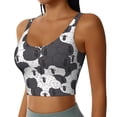 thumbnail image 2 of Fotbe Black And White Sheeps Sujetador Deportivo Largo sin Aros para Mujer con Almohadillas y Soporte Medio, Transpirable y Absorbente, Camiseta Tipo Chaleco o Tank Top-Large, 2 of 8