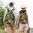 thumbnail image 6 of Balery Vintage Wooden Bucket Vintage Canvas Backpack for Men and Women - Large Capacity, Durable Travel Laptop Bag for School, Work, Hiking, and Outdoor Activities, 6 of 7