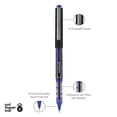 thumbnail image 3 of uniball Vision Rollerball Pens, Micro Point, 0.5mm, Blue Ink, 12 Count, 3 of 6