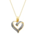 thumbnail image 2 of Diamoness Diamond Accent Yellow Gold Plated Heart Necklace, 18" Chain, 2 of 4