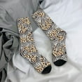 thumbnail image 5 of Daiia Zebra Print Crew Socks – Soft Breathable Long Socks for Men & Women, Moisture-Wicking & Comfortable Daily Wear Socks, One-Size Fits Most (US 5-11), 5 of 6
