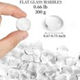 thumbnail image 2 of Topboutique Flat Glass Marbles,0.66lb Clear Decorative Marbles,Transparent Glass Gem Pebbles,Flat Bottom Marble Beads for Vase Fillers DIY Crafts Table Scatter Decor(0.67"~0.5"), 2 of 8