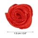 thumbnail image 2 of Rosas de Cinta de Satén Mini, Flores de Tela Pequeñas, Adornos, Rosetas, Aplique Rojo, 2 of 5