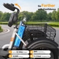 thumbnail image 5 of YareYi 3 Wheel Electric Bike for Adults, 500W Rated Foldable Electric Tricycle with Baskets, 18" Fat Tire E Trike with 48V 13Ah Battery, Up to 55 Mile, UL 2849 Certified, White, 5 of 8